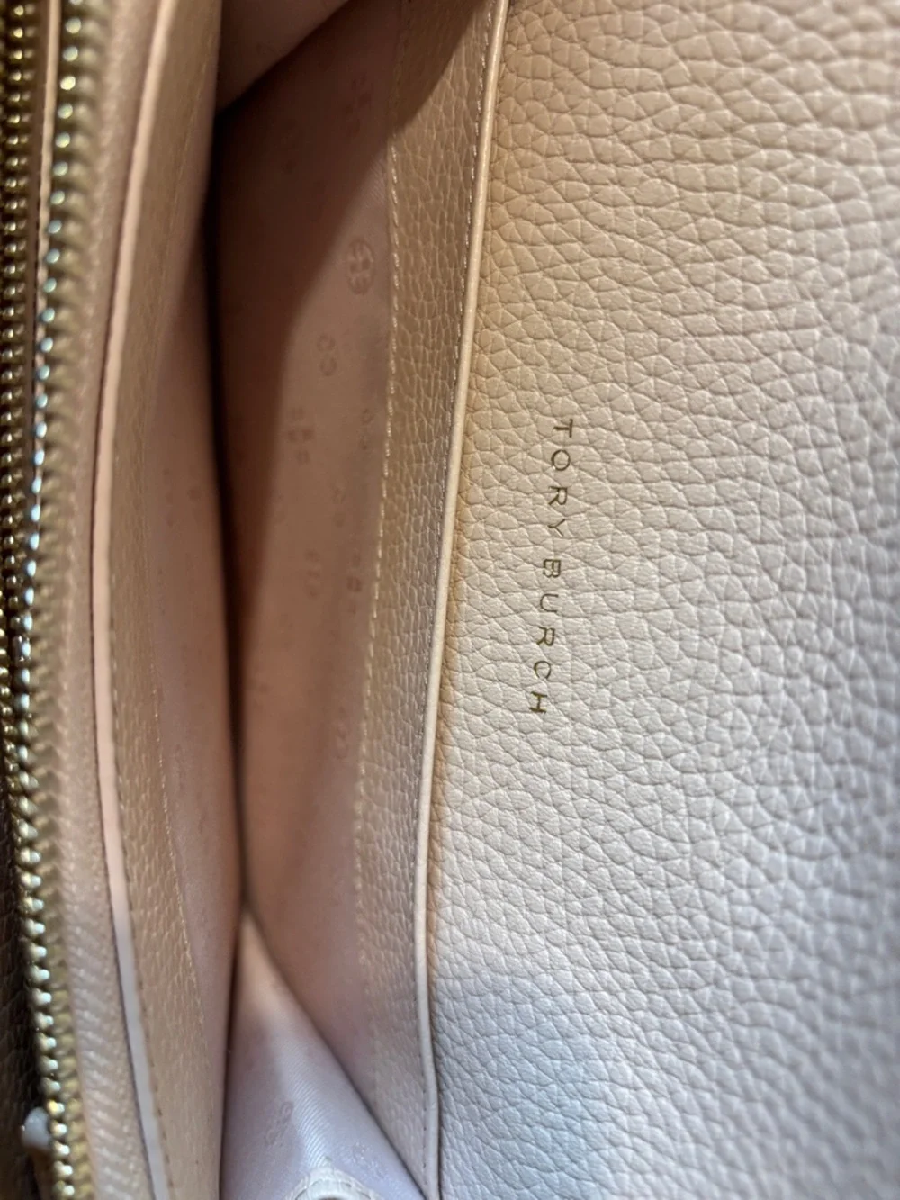 Tory Burch Pebbled Leather Crossbody in Blush - Picture 5 of 8